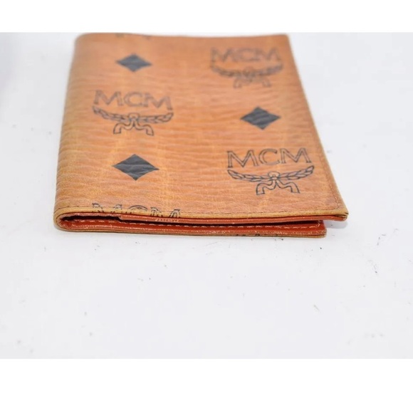 MCM Visetos Card Case Leather Brown Used Authentic GUC - Picture 4 of 8